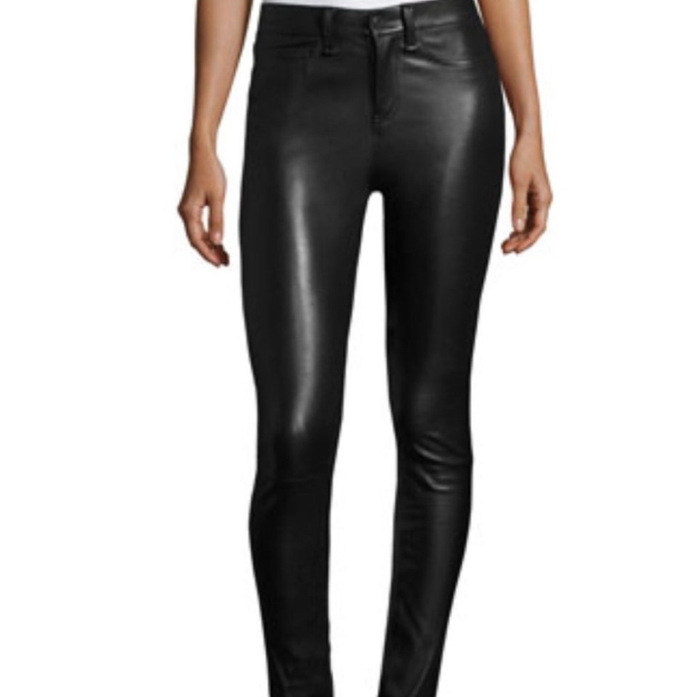 Veronica beard faux leather jeans